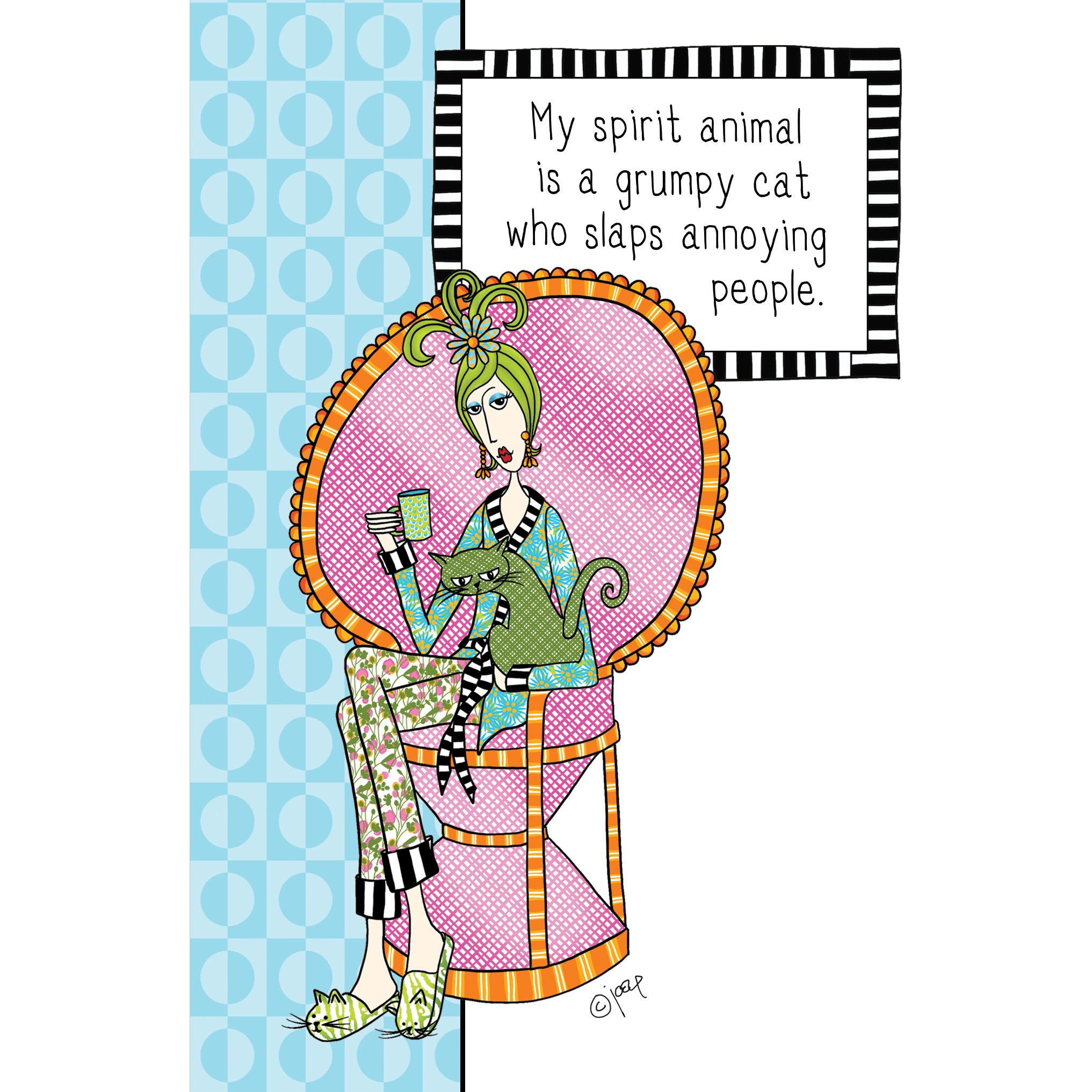 Colorful Spirit Animal birthday card by Pictura from Dolly Mamas, featuring vibrant animal illustrations on an everyday greeting card.